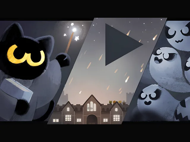 Doodle Halloween Momo Cat : Academy