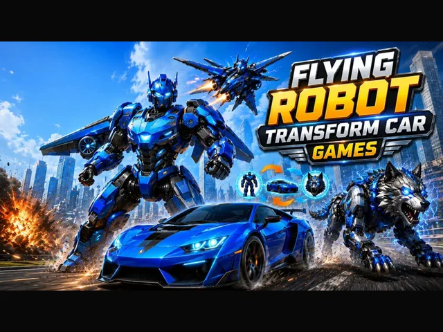 Flying Robot Transform Car Games