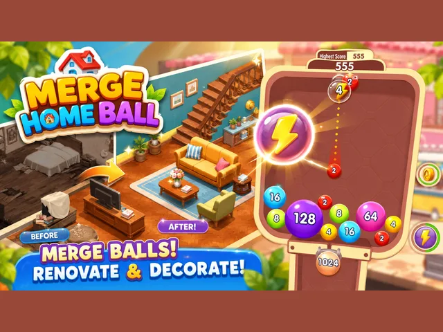 Merge Home Ball 2048