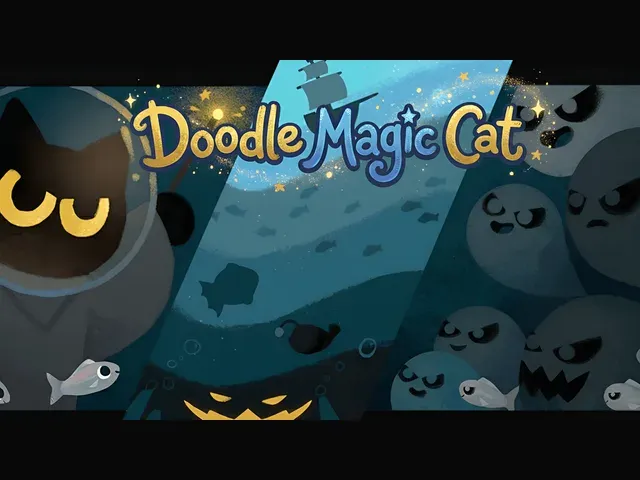 Doodle Halloween Momo Cat : Sea Magic