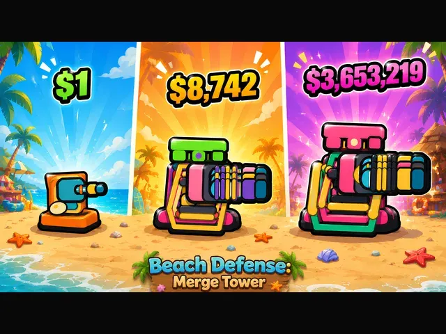 Beach Defense: Merge Tower