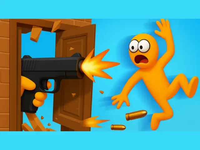 Ragdoll Gun Shooter! Cannon Spinner Playground