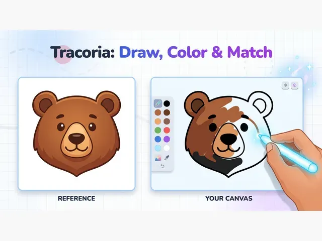 Tracoria: Draw, Color & Match